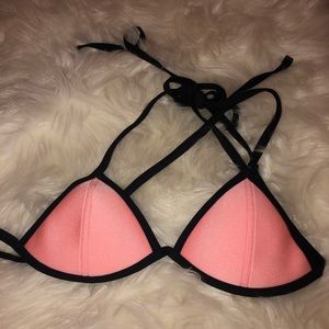 Pink/Peach triangl bikini top